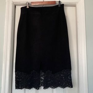 Express Black Ribbed Sweater compression skirt Sz Xlg